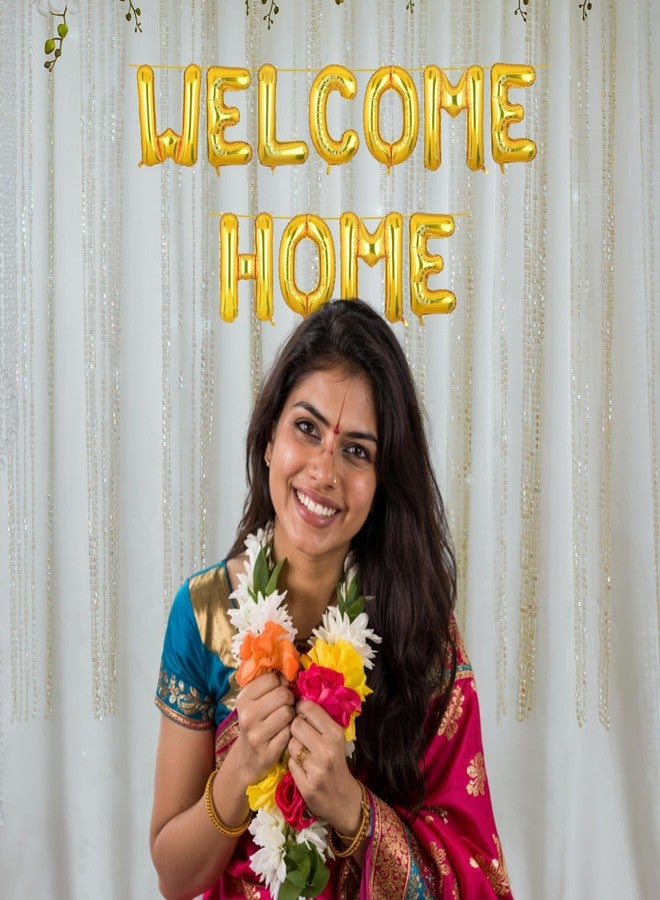 Flyloons لافتة ترحيب ذهبية من فلاي لونز للمولود الجديد (ولد/بنت) والعروس، بالونات فويل ذهبية لتزيين المطار، زينة احتفالات - Image 4